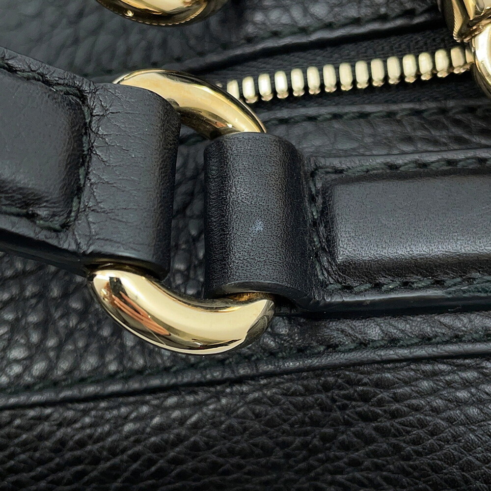 GUCCI Authentic Black Leather Boston Bag - Picture 8 of 16